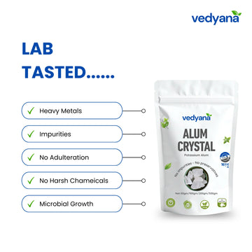 Vedyana Alum Crystals (Potassium Aluminum Sulfate) | Fitkari | Natural Crystals