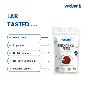 Vedyana Chirmati Red Seeds (Abrus precatorius) | Ratti | Gunja Seeds