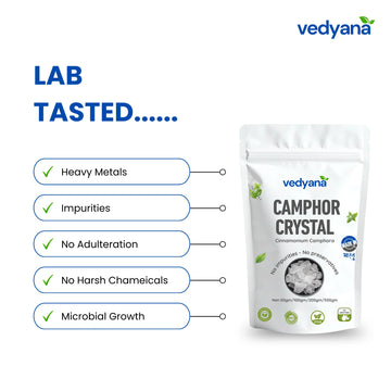 Vedyana Natural Camphor (Bhimseni Kapoor) | Cinnamomum camphora