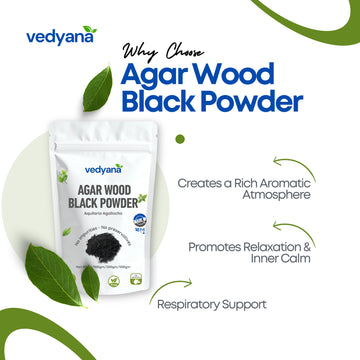 Vedyana Agarwood Powder (Aquilaria) | Oud Black Powder