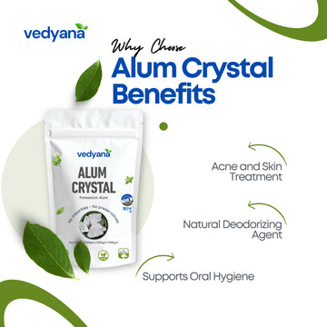 Vedyana Alum Crystals (Potassium Aluminum Sulfate) | Fitkari | Natural Crystals
