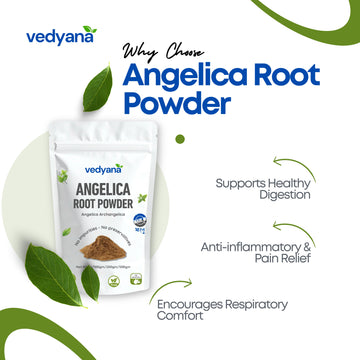 Vedyana Angelica Root Powder (Angelica archangelica) | Herbal Powder