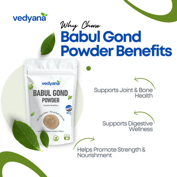 Vedyana Babul Gond Powder (Acacia nilotica) | Laddu Gond | Gond Babool