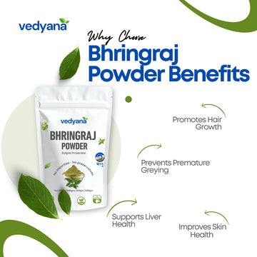 Vedyana Bhringraj Powder (Eclipta alba) | Bhringraj Churna