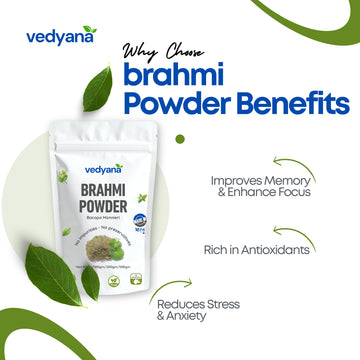 Vedyana Brahmi Powder (Bacopa monnieri) | Brahmi Churna