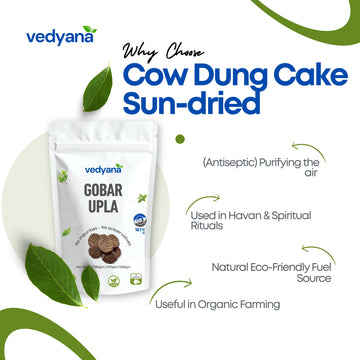 Vedyana Cow Dung Cake | Gobar Upla | Natural Dried Uple