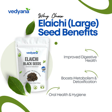 Vedyana Black Cardamom Seeds | Badi Elaichi | Amomum subulatum
