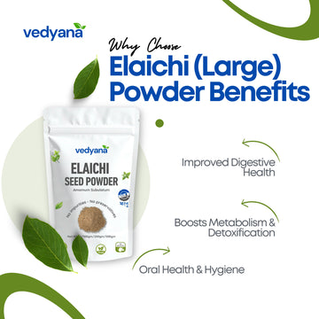 Vedyana Black Cardamom Powder (Badi Elaichi) | Amomum subulatum