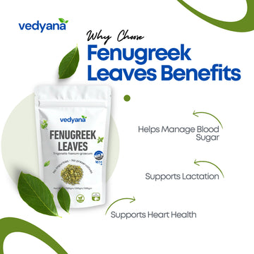 Vedyana Dried Fenugreek Leaves (Kasuri Methi) | Trigonella foenum-graecum