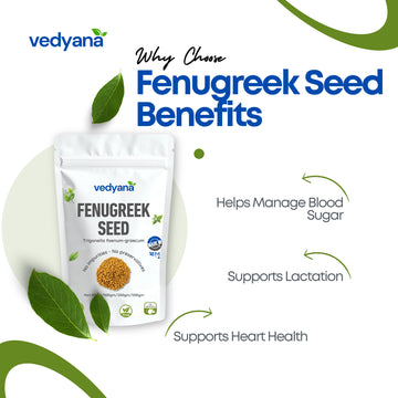 Vedyana Fenugreek Seeds (Trigonella foenum-graecum) | Methi Seeds