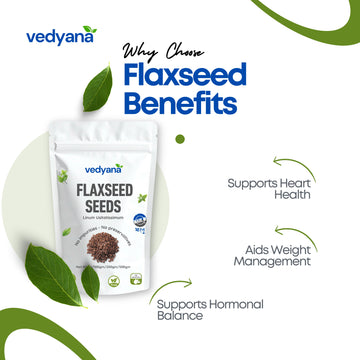 Vedyana Flax Seeds (Linum usitatissimum) | Alsi Seeds