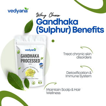 Vedyana Gandhaka Powder (Sulphur) | Shuddha Gandhak Powder
