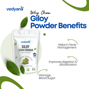 Vedyana Giloy Stem Powder (Tinospora cordifolia) | Giloy Churna