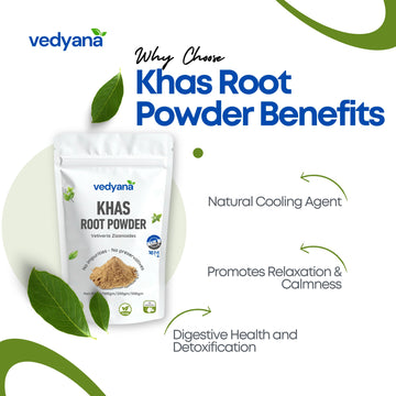 Vedyana Khas Root Powder (Vetiveria zizanioides) | Vetiver Powder | Khus