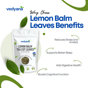 Vedyana Lemon Balm Tea Cut | Melissa officinalis Leaves