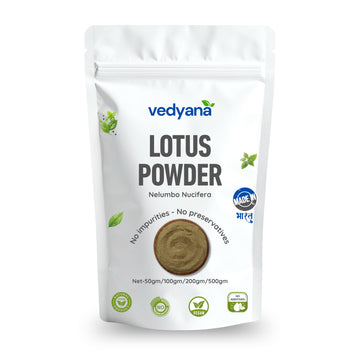 Vedyana Lotus Powder (Nelumbo nucifera) | Kamal Phool Powder | Sacred Lotus
