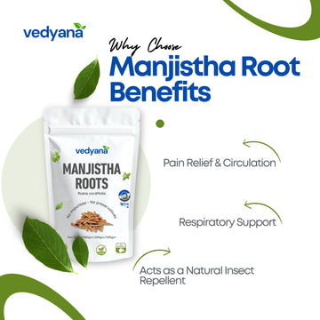 Vedyana Manjistha Root (Rubia cordifolia) | Indian Madder