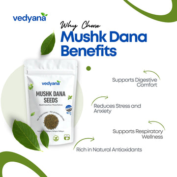 Vedyana Mushk Dana Seeds (Abelmoschus moschatus) | Kasturi Dana | Musk Mallow
