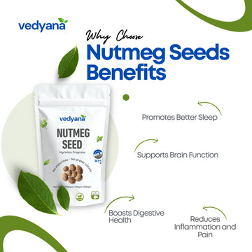 Vedyana Nutmeg Seeds (Myristica fragrans) | Jaiphal Whole