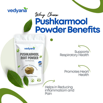 Vedyana Pushkarmool Powder (Inula racemosa) | Indian Elecampane Powder