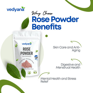 Vedyana Rose Powder (Rosa spp.) | Gulab Powder