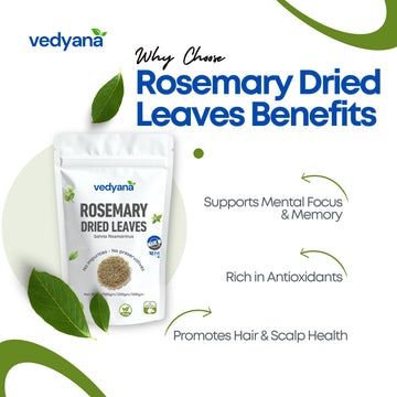 Vedyana Rosemary Dried Leaves | Salvia rosmarinus
