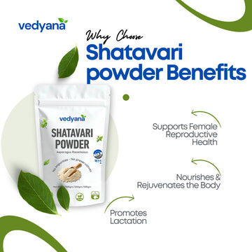 Vedyana Shatavari Powder (Asparagus racemosus) | Wild Asparagus
