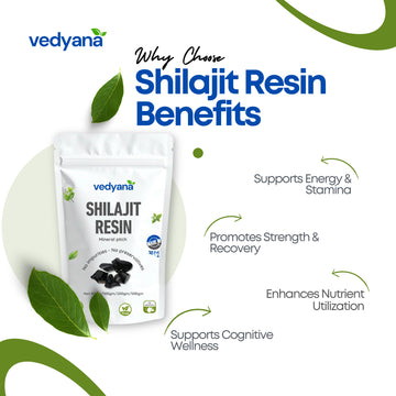 Vedyana Shilajit Resin (Purified Asphaltum) | Natural Shilajit