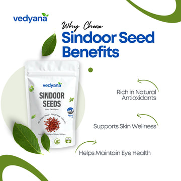 Vedyana Sindoor Beej (Bixa orellana) | Annatto Seeds | Natural Color