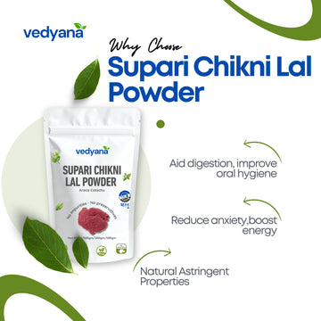 Vedyana Supari Chikni Lal Powder | Red Areca Powder
