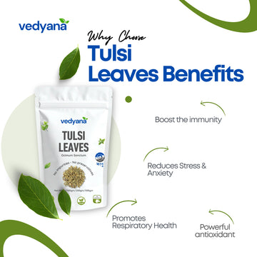 Vedyana Tulsi Leaves (Ocimum tenuiflorum) | Holy Basil