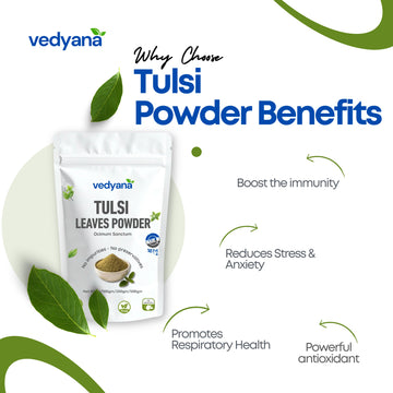 Vedyana Tulsi Powder (Ocimum tenuiflorum) | Tulsi Churna