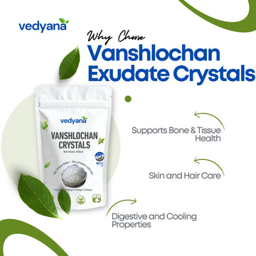 Vedyana Vanshlochan (Bamboo Manna) Crystals | Tabasheer | Bamboo Silica