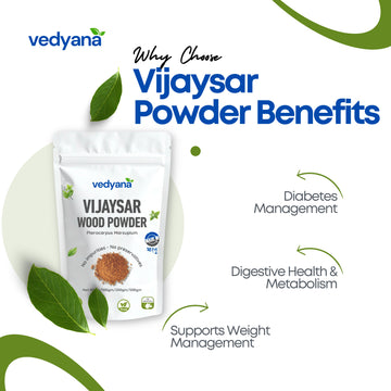 Vedyana Vijaysar Powder (Pterocarpus marsupium) | Indian Kino Powder