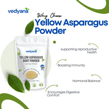 Vedyana Yellow Asparagus Root Powder (Asparagus officinalis)