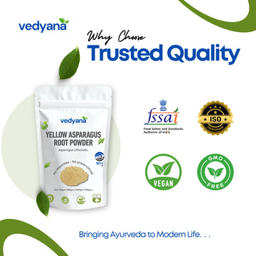 Vedyana Yellow Asparagus Root Powder (Asparagus officinalis)