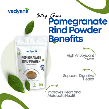 Vedyana Pomegranate Rind Powder (Punica granatum) | Anar Chilka Powder