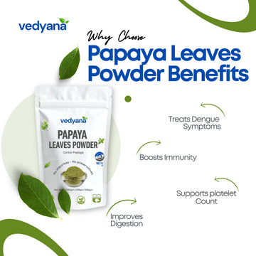 Vedyana Papaya Leaf Powder | Carica papaya