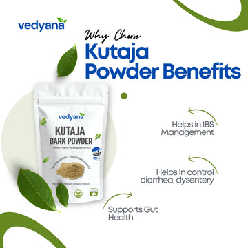 Vedyana Kutaja Powder (Holarrhena antidysenterica) | Kutaj Churna